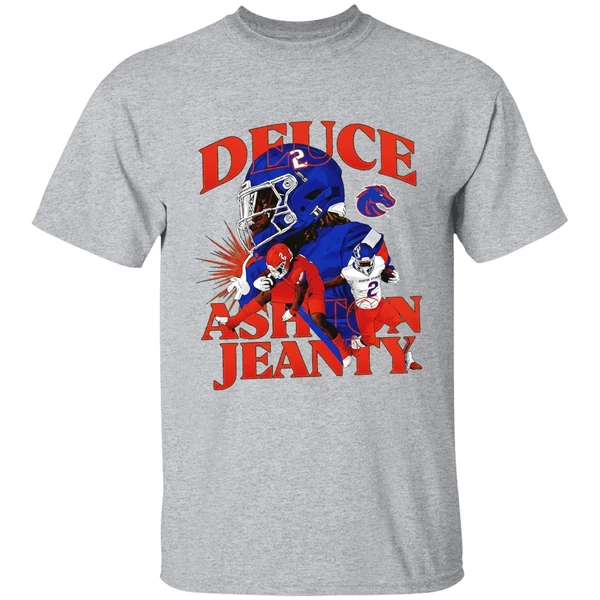 Ashton Jeanty Boise State Broncos Deuce Shirt - Image 9