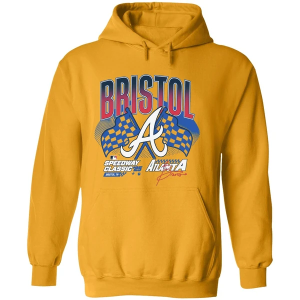 Atlanta Braves Bristol Tennessee 2025 Mlb Speedway Classic Hoodie
