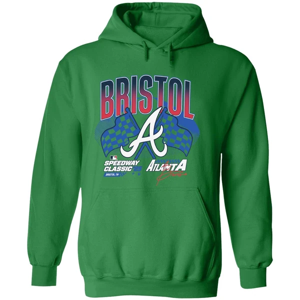 Atlanta Braves Bristol Tennessee 2025 Mlb Speedway Classic Hoodie - Image 2