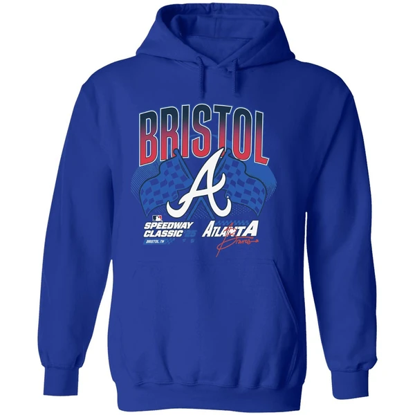 Atlanta Braves Bristol Tennessee 2025 Mlb Speedway Classic Hoodie - Image 7