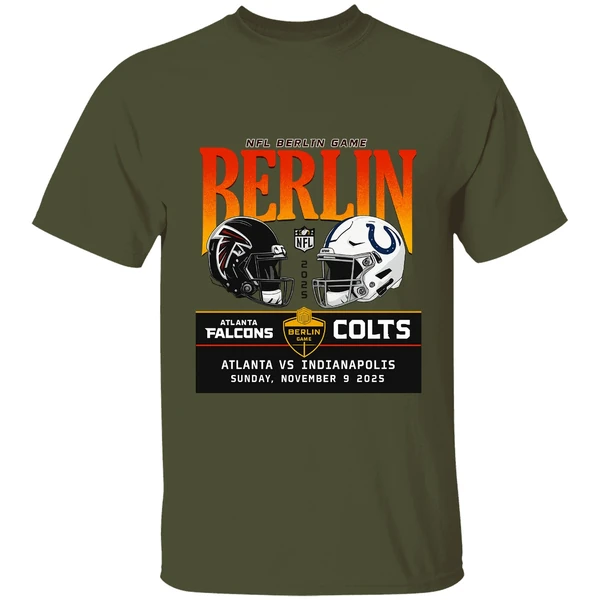 Atlanta Falcons Vs Indianapolis Colts Nfl Berlin Game 2025 Nfl Shirt - Image 3