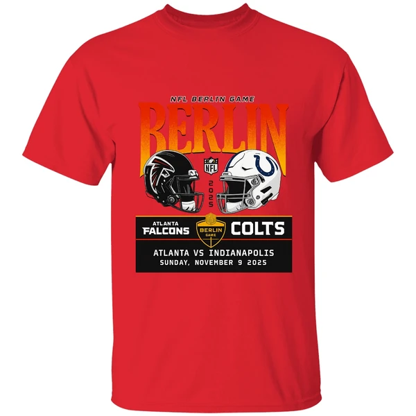 Atlanta Falcons Vs Indianapolis Colts Nfl Berlin Game 2025 Nfl Shirt - Image 6