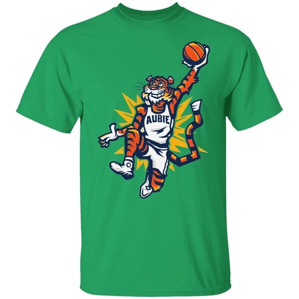 Auburn Basketball Players Wearing Aubie Auburn Tiger Shirt