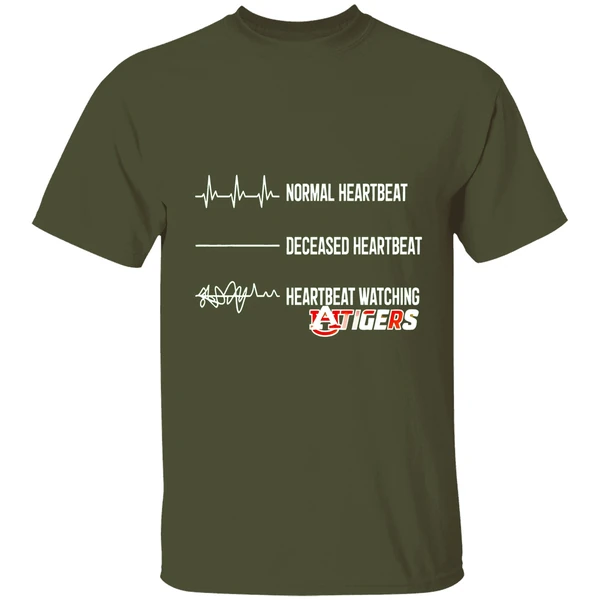 Auburn Tigers Normal Heartbeat Deceased Heartbeat Heartbeat Watching Shirt - Image 3