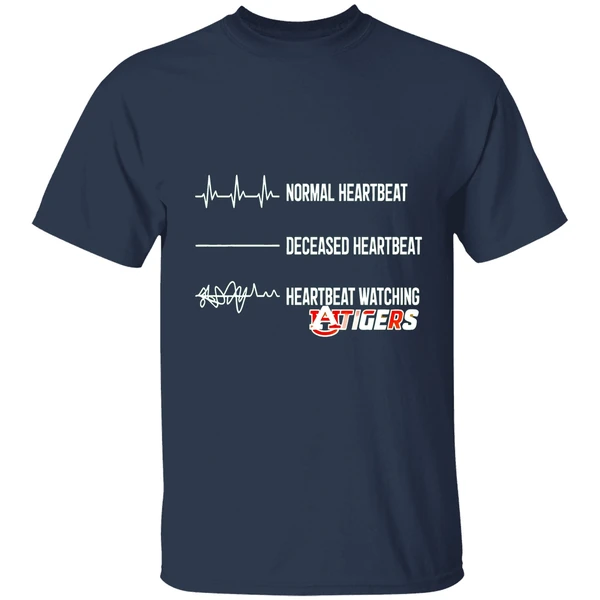 Auburn Tigers Normal Heartbeat Deceased Heartbeat Heartbeat Watching Shirt - Image 4