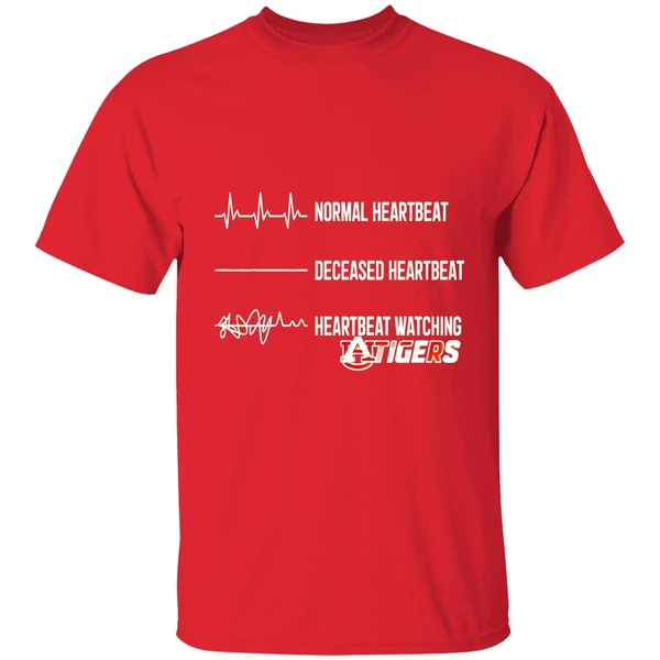 Auburn Tigers Normal Heartbeat Deceased Heartbeat Heartbeat Watching Shirt - Image 6