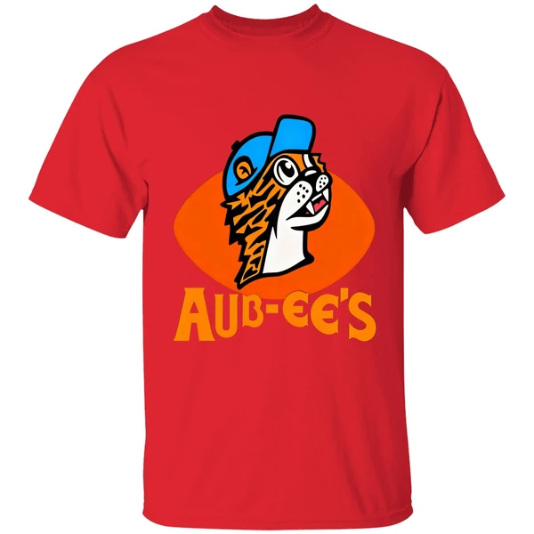 auburn university aubie aub ees buc ees logo shirt red