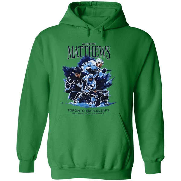 Auston Matthews Comback In Toronto Maple Leafs Hockey All Time Goals Leader Graphic Hoodie - Image 2