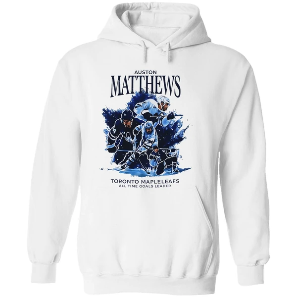 Auston Matthews Comback In Toronto Maple Leafs Hockey All Time Goals Leader Graphic Hoodie - Image 8