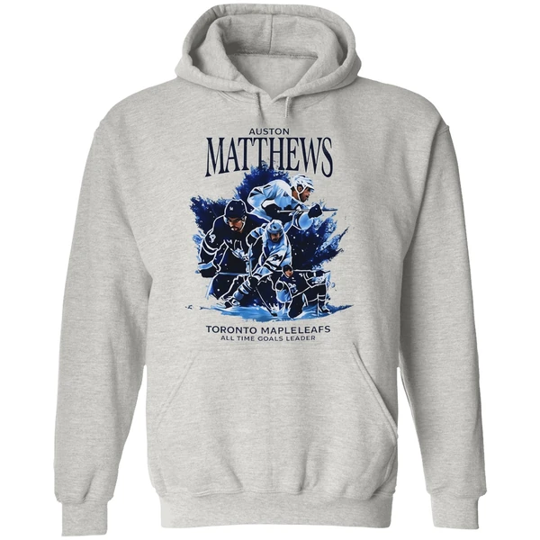 Auston Matthews Comback In Toronto Maple Leafs Hockey All Time Goals Leader Graphic Hoodie - Image 9