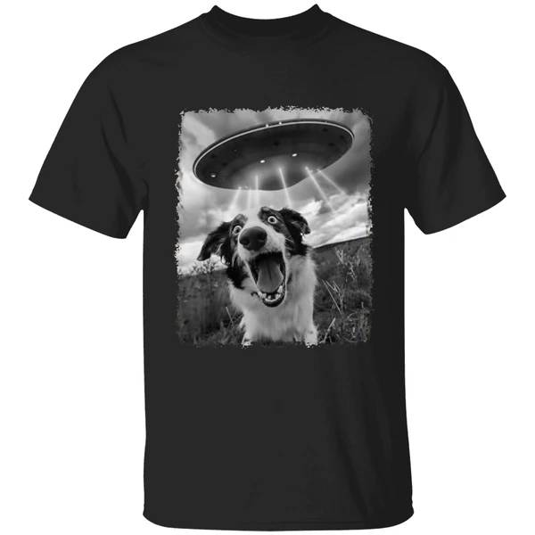 Australian Shepherd Dog Ufo Alien Extraterrestrial Selfie Shirt