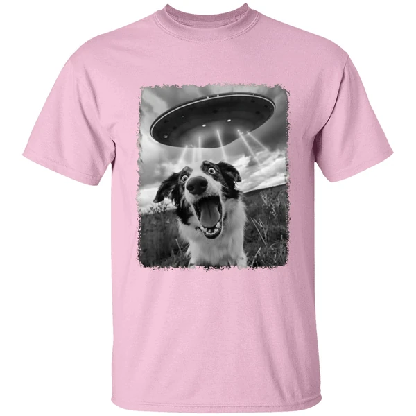 Australian Shepherd Dog Ufo Alien Extraterrestrial Selfie Shirt - Image 3