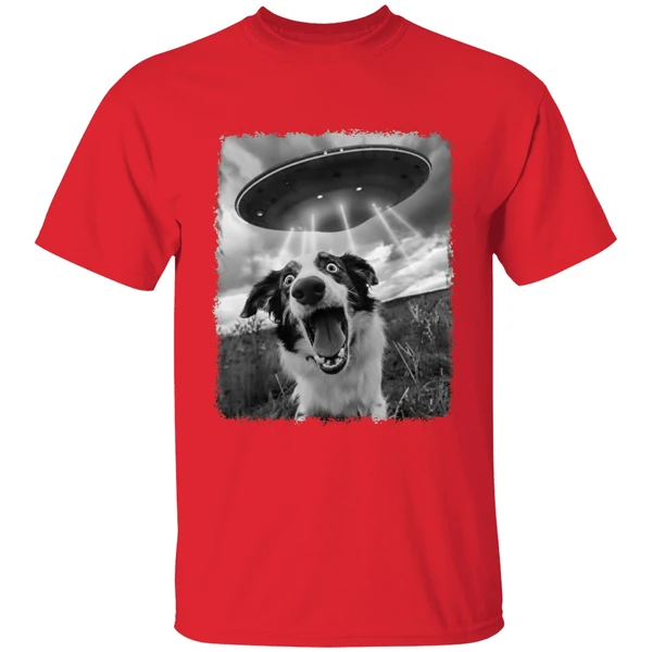 Australian Shepherd Dog Ufo Alien Extraterrestrial Selfie Shirt - Image 7