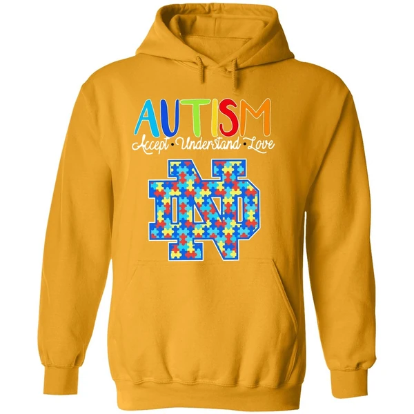Autism Accept Understand Love Notre Dame Fighting Irish Hoodie