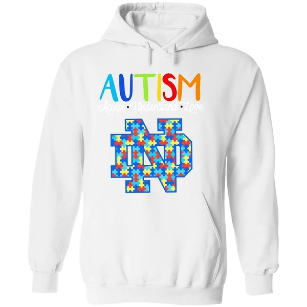 Autism Accept Understand Love Notre Dame Fighting Irish Hoodie - Image 8
