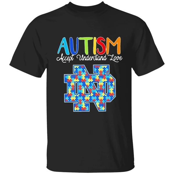 Autism Accept Understand Love Notre Dame Fighting Irish Shirt
