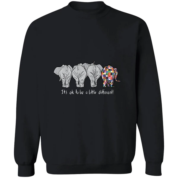 Autism Elephant Its Ok To Be A Little Different Sweatshirt - Image 9