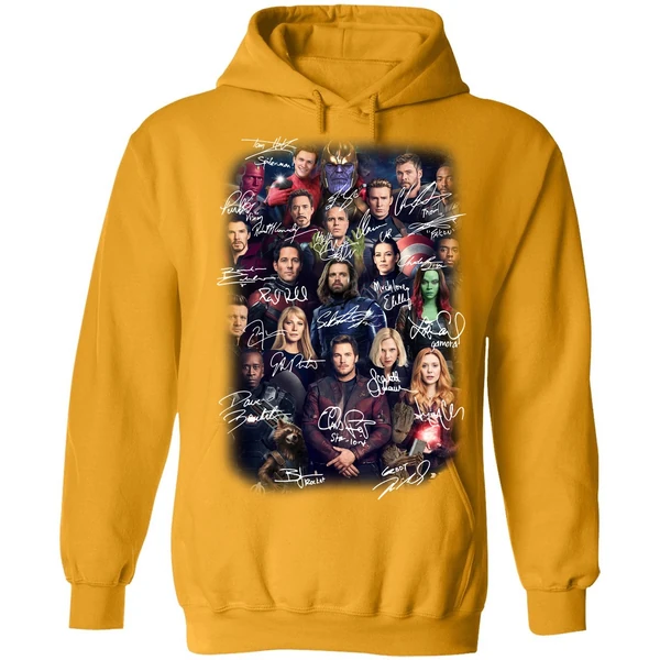 Avengers Endgame Poster Character Signature Hoodie - Image 9