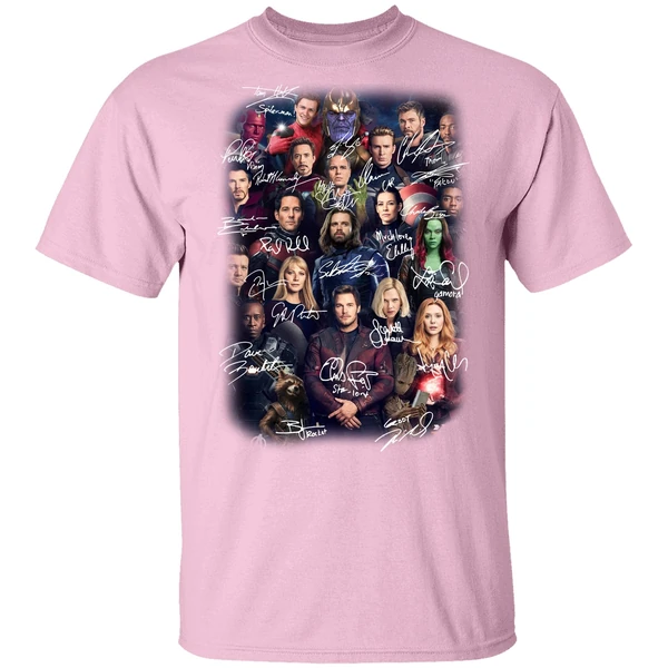 Avengers Endgame Poster Character Signature Shirt Avengers Endgame Poster Character Signature Shirt