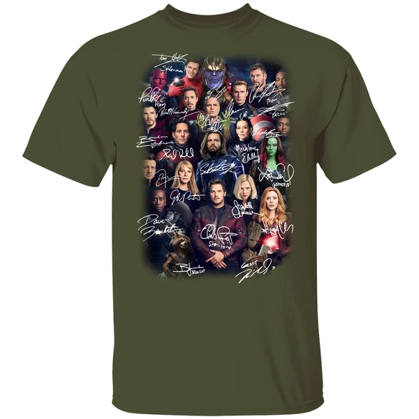 Avengers Endgame Poster Character Signature Shirt - Image 3