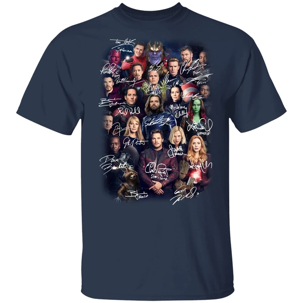 Avengers Endgame Poster Character Signature Shirt - Image 4