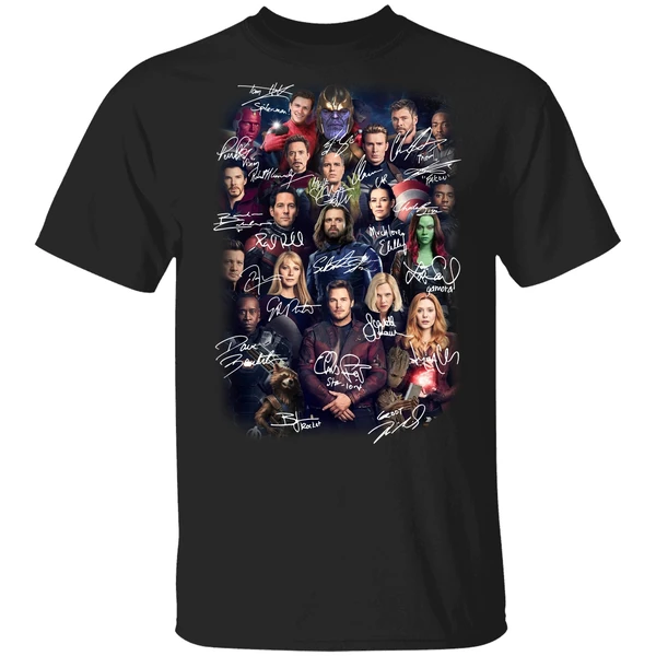 Avengers Endgame Poster Character Signature Shirt - Image 9