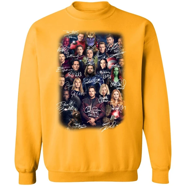 Avengers Endgame Poster Character Signature Sweatshirt