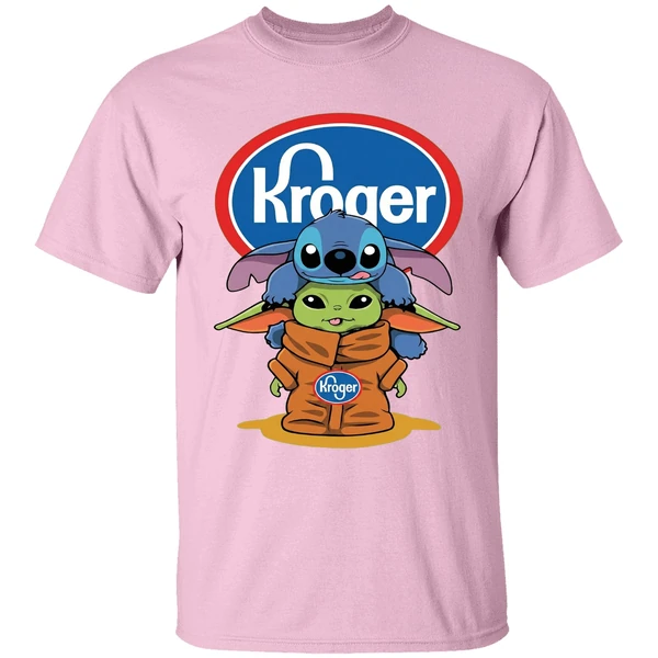 Baby Stitch And Baby Yoda Kroger Shirt - Image 3
