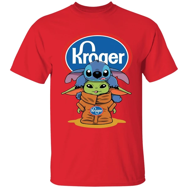 Baby Stitch And Baby Yoda Kroger Shirt - Image 7