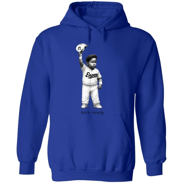 Baby Vladimir Guerrero Jr Born Ready Toronto Blue Jays Baseball Hoodie - Image 7