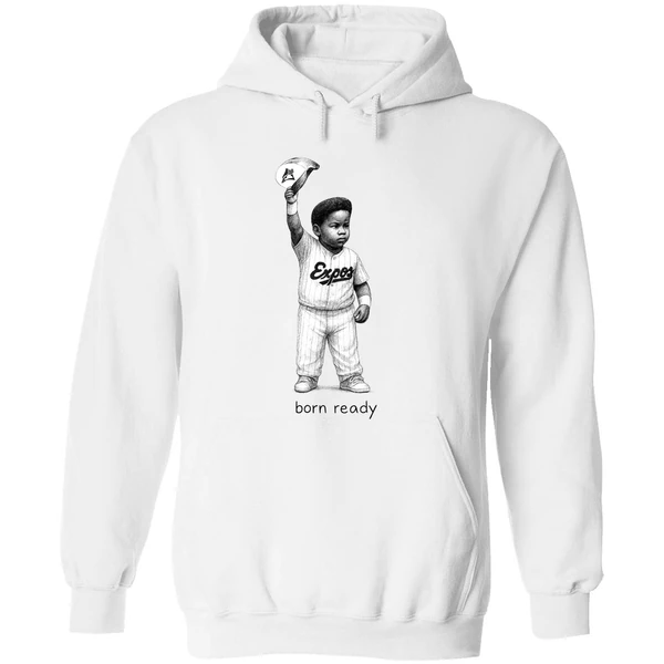 Baby Vladimir Guerrero Jr Born Ready Toronto Blue Jays Baseball Hoodie - Image 8