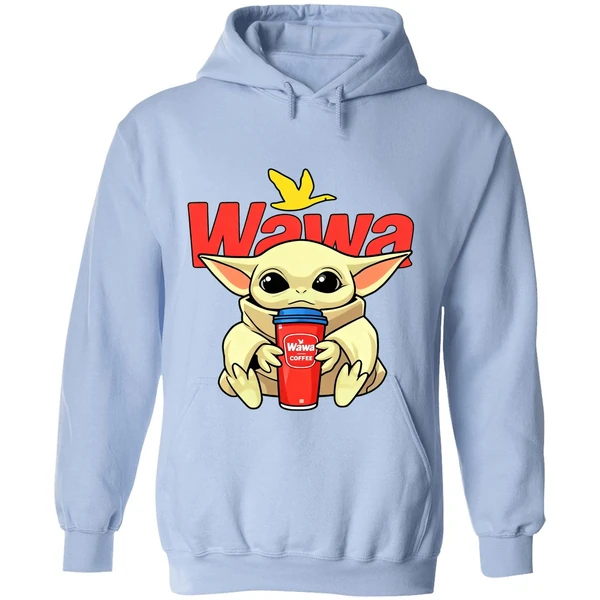 Baby Yoda Hug Wawa Coffee 2025 Hoodie - Image 4