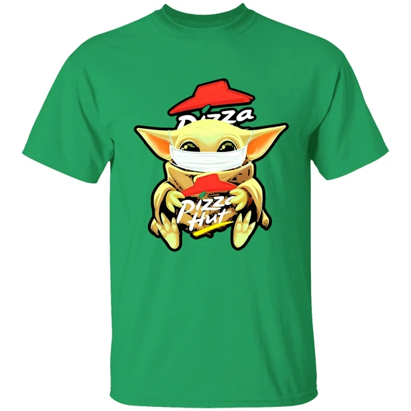 Baby Yoda Wear Mask Hug Pizza Hut Coronavirus Shirt