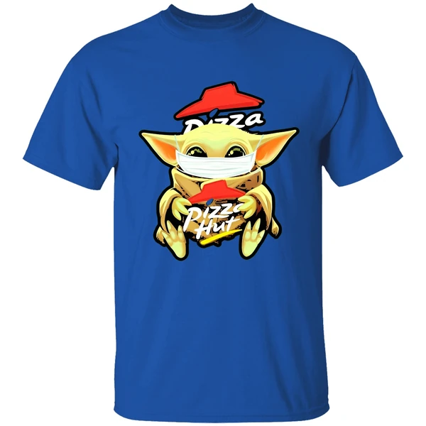 Baby Yoda Wear Mask Hug Pizza Hut Coronavirus Shirt - Image 7