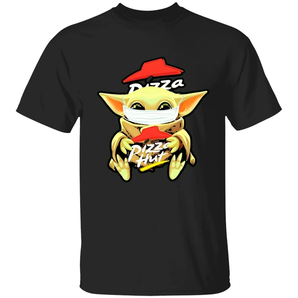 Baby Yoda Wear Mask Hug Pizza Hut Coronavirus Shirt - Image 9