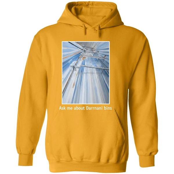Back Ask Me About Darmani Bins Hoodie