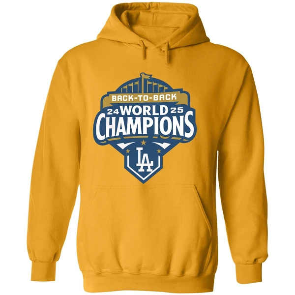 Back To Back Los Angeles Dodgers Mlb World Champions 2025 Hoodie