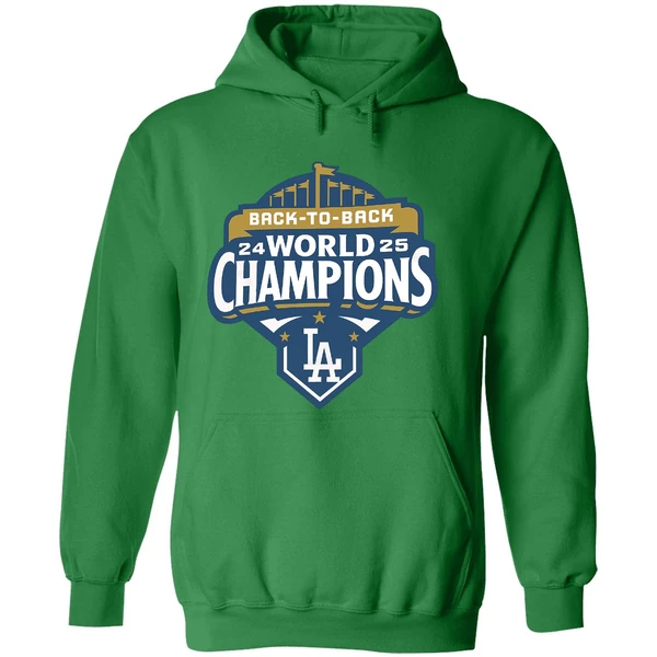 Back To Back Los Angeles Dodgers Mlb World Champions 2025 Hoodie - Image 2