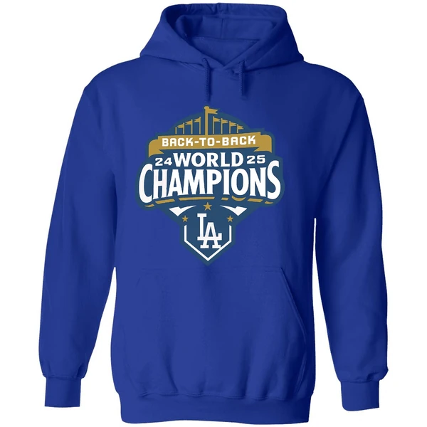 Back To Back Los Angeles Dodgers Mlb World Champions 2025 Hoodie - Image 7