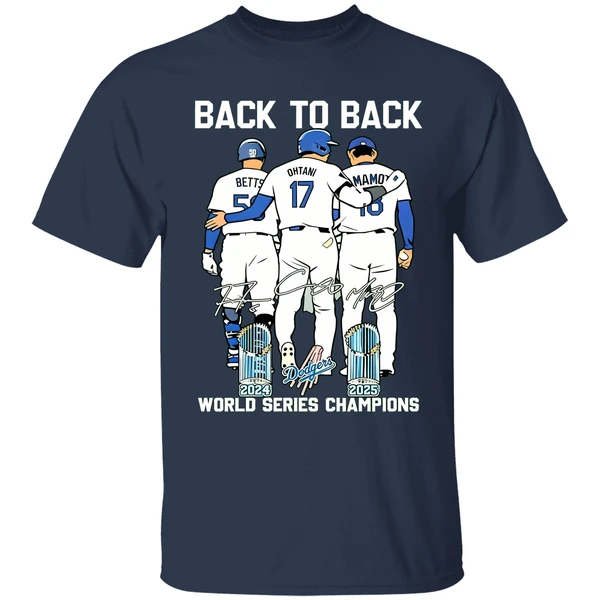 Back To Back World Series Champions 2025 Los Angeles Dodgers Shirt - Image 4