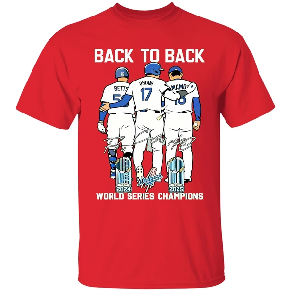 Back To Back World Series Champions 2025 Los Angeles Dodgers Shirt - Image 6