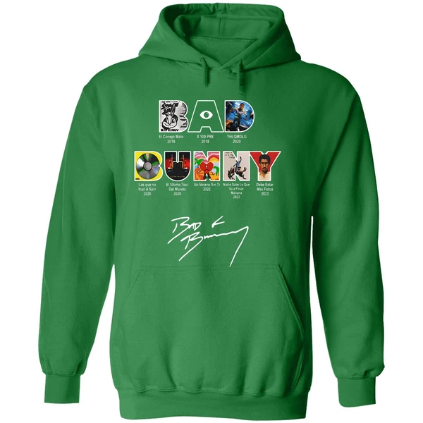 Bad Bunny All Albums And Tours 2016 2025 Hoodie - Image 2