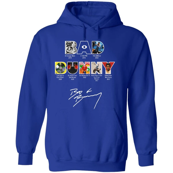 Bad Bunny All Albums And Tours 2016 2025 Hoodie - Image 7