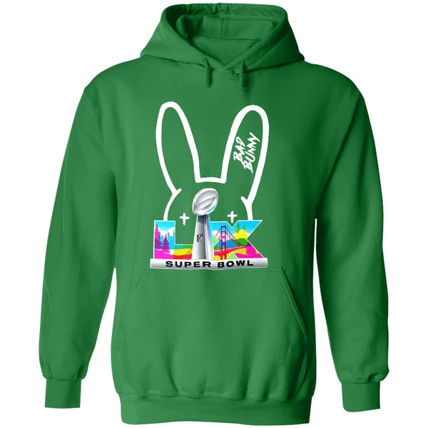 Bad Bunny Nfl Super Bowl Lix Logo Hoodie - Image 2