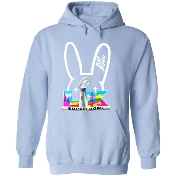 Bad Bunny Nfl Super Bowl Lix Logo Hoodie - Image 4
