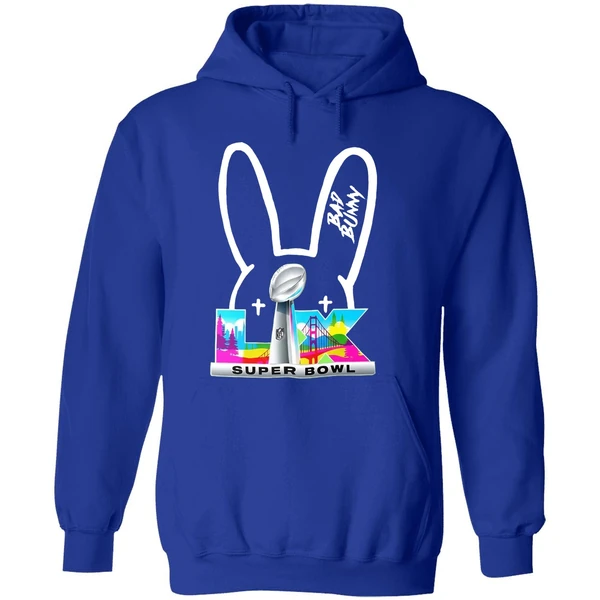 Bad Bunny Nfl Super Bowl Lix Logo Hoodie - Image 7