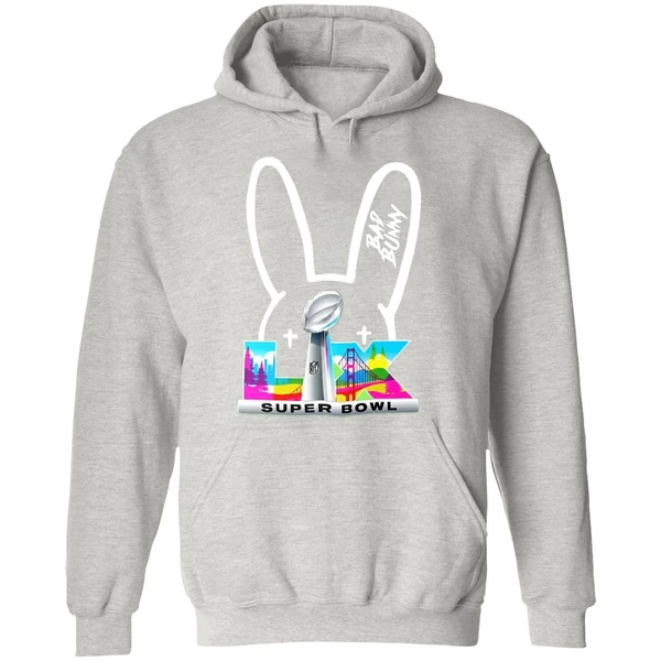 Bad Bunny Nfl Super Bowl Lix Logo Hoodie - Image 9