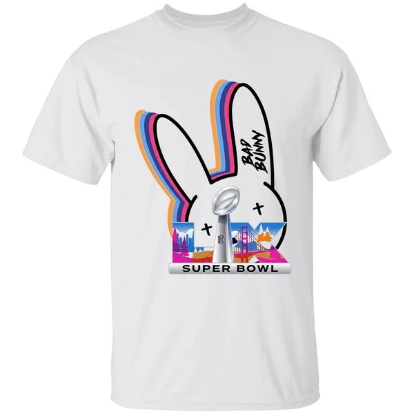 Bad Bunny Super Bowl Lx 2026 Rainbow Logo Shirt