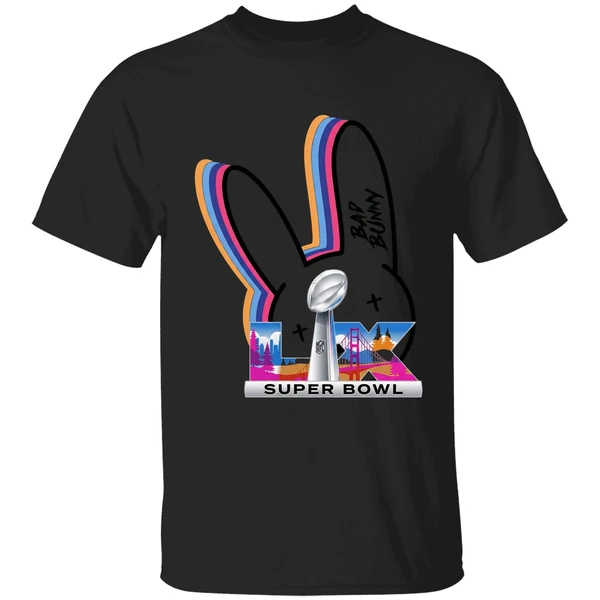 Bad Bunny Super Bowl Lx 2026 Rainbow Logo Shirt - Image 7
