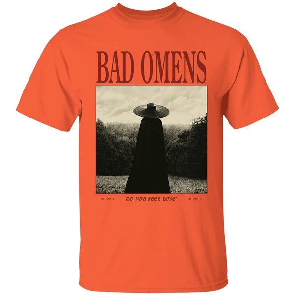 bad omens do you feel love north america tour 2026 merchandise shirt orange